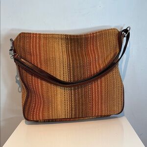 Vintage Simard woven zipper top shoulder/crossbody bag made in Italy